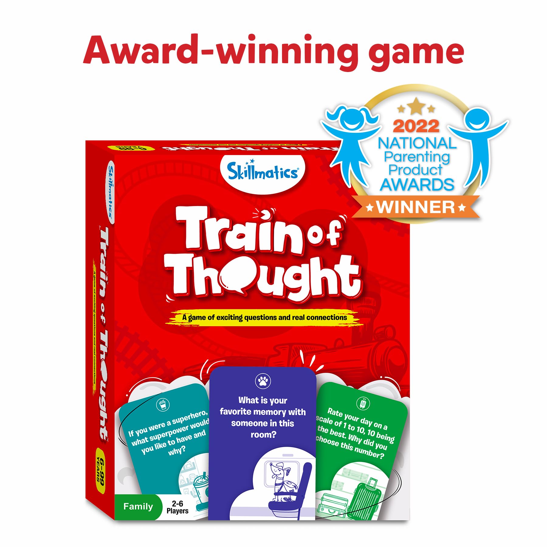 Skillmatics Train of Thought & Guess in 10 USA States Educational Board Game Bundle - Fun Family Games for Kids, Teens & Adults Ages 6+ - Perfect Birthday Gift for Boys & Girls - Great for Road Trips, Family Game Nights & Classroom Learning Activities
