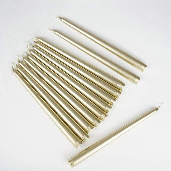 12-Pack Premium 10-Inch Taper Candles for Dining Table, Wedding Decor, and Romantic Ambiance - Long-Lasting Dripless Wax Candles for Home & Events