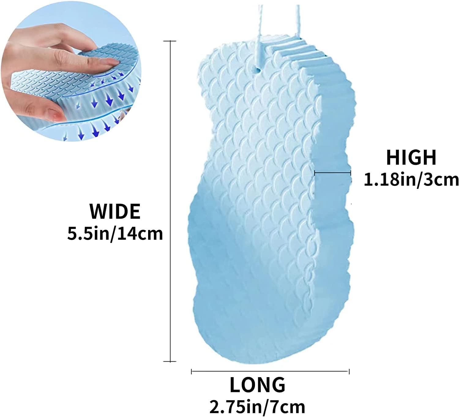 Ultra Soft Exfoliating Bath Sponge for Adults & Kids - Dead Skin Remover Shower Sponge - Gentle Magic Scrub for Sensitive Skin & Pregnancy - 2 Pack (Multi-Color) - Perfect for Daily Shower & Spa Relaxation