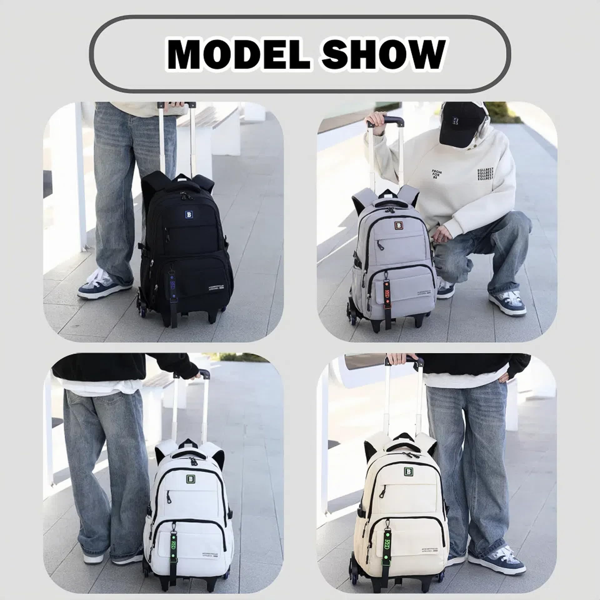 Rolling Backpack for Boys & Kids - Wheeled School Backpack with Trolley Handle for Teens & Elementary Students - Perfect for Travel, School & Daily Use