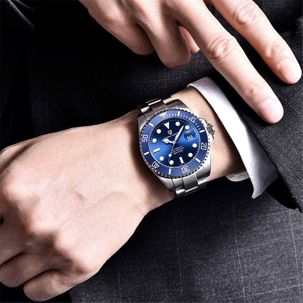 Pagani Design PD1639 Men's Automatic Mechanical Watch - Japan NH35A Movement, Ceramic Bezel, Sapphire Glass, 100M Waterproof - Luxury Sports Wristwatch for Business, Casual & Outdoor Activities