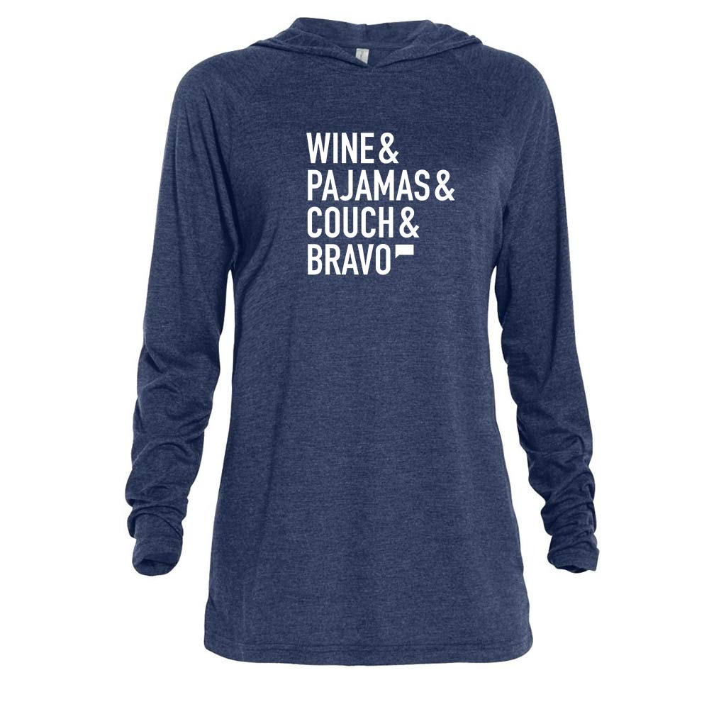 Bravo Tri-Blend Raglan Hoodie - Cozy Wine & Pajamas Lounge Wear for Relaxing on the Couch | Perfect for Movie Nights & Casual Weekends