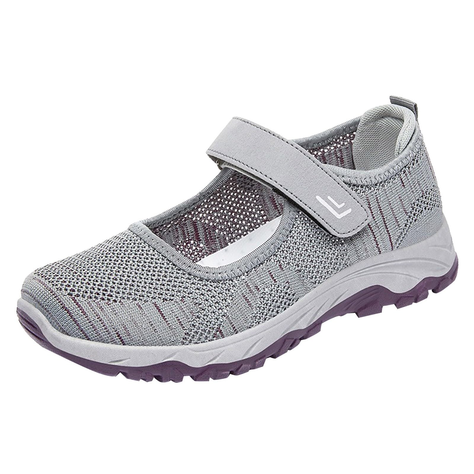 AMDBEL Women's Fashion Sneakers - Lightweight Breathable Comfortable Walking Shoes with Adjustable Buckle & Wide Width Design | Perfect for Casual Wear, Workout & Daily Activities