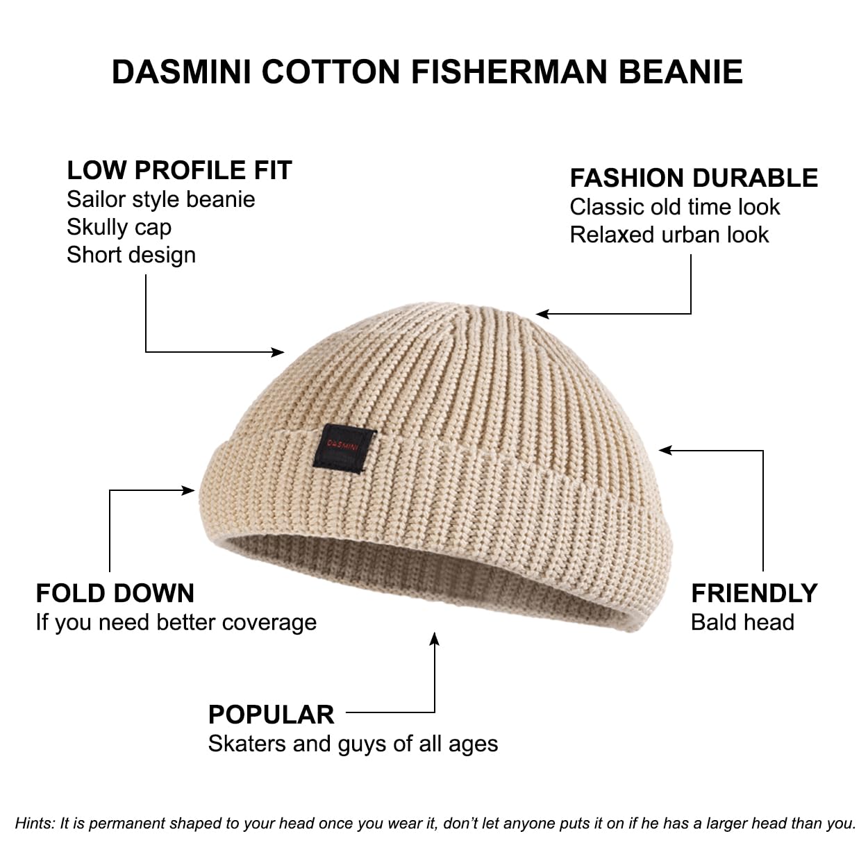 Fisherman Beanie Hats for Men & Women - Warm Knit Trawler Skull Cap for Winter, Fall & Spring | Cozy Watch Cap for Outdoor Activities, Hiking & Cold Weather