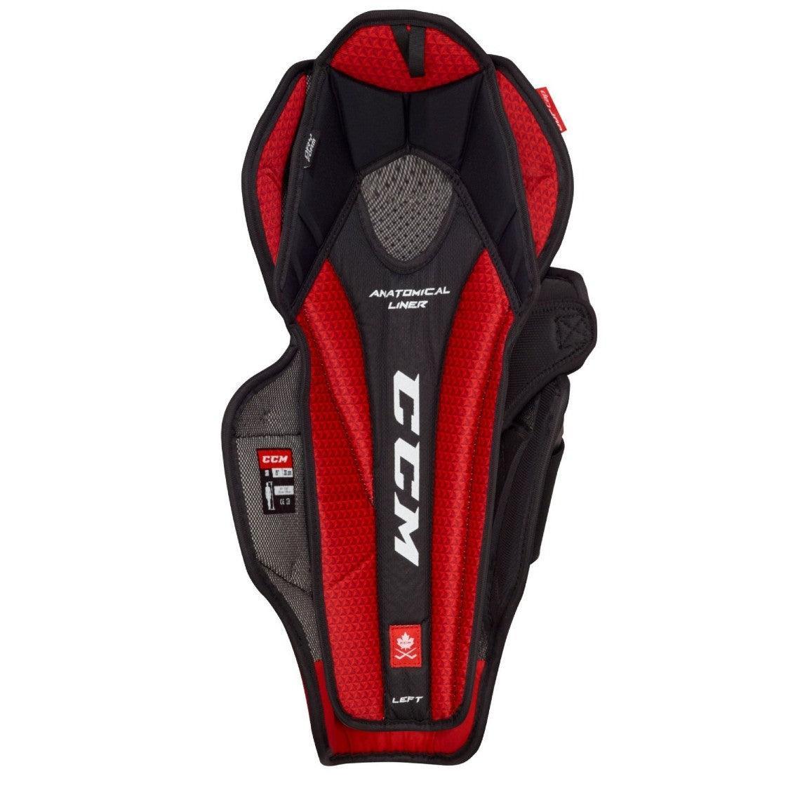FT4 Pro Hockey Shin Guards for Senior Players - Lightweight Protective Gear for Ice Hockey & Field Hockey Games & Practices