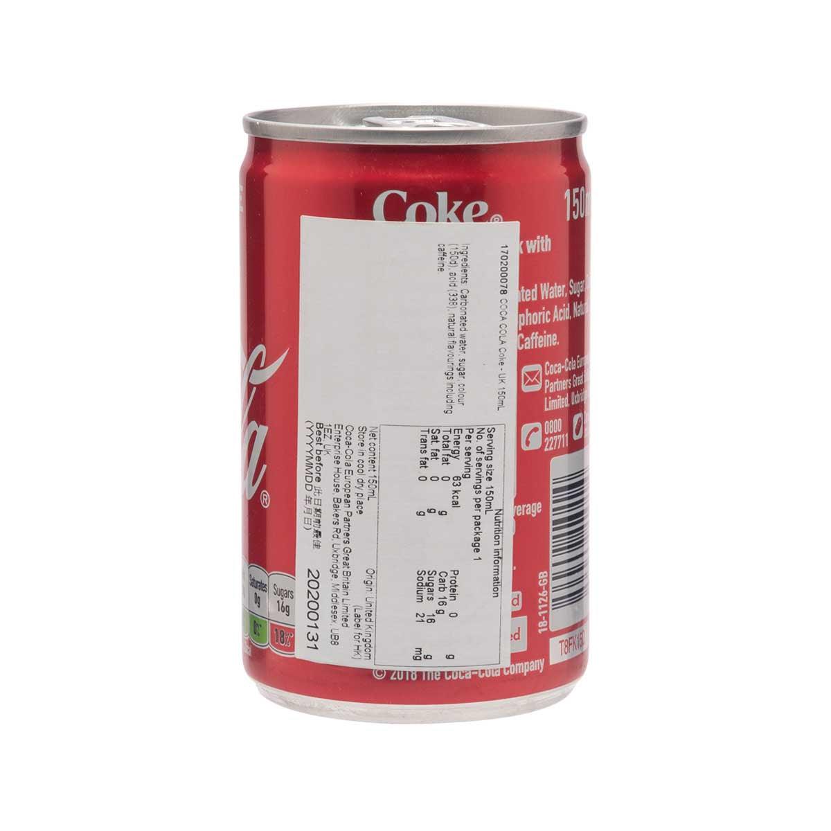 Original Coca-Cola UK Edition - 150mL Mini Cans (Pack of 24) - Perfect for Parties, Gifts & Office Refreshments