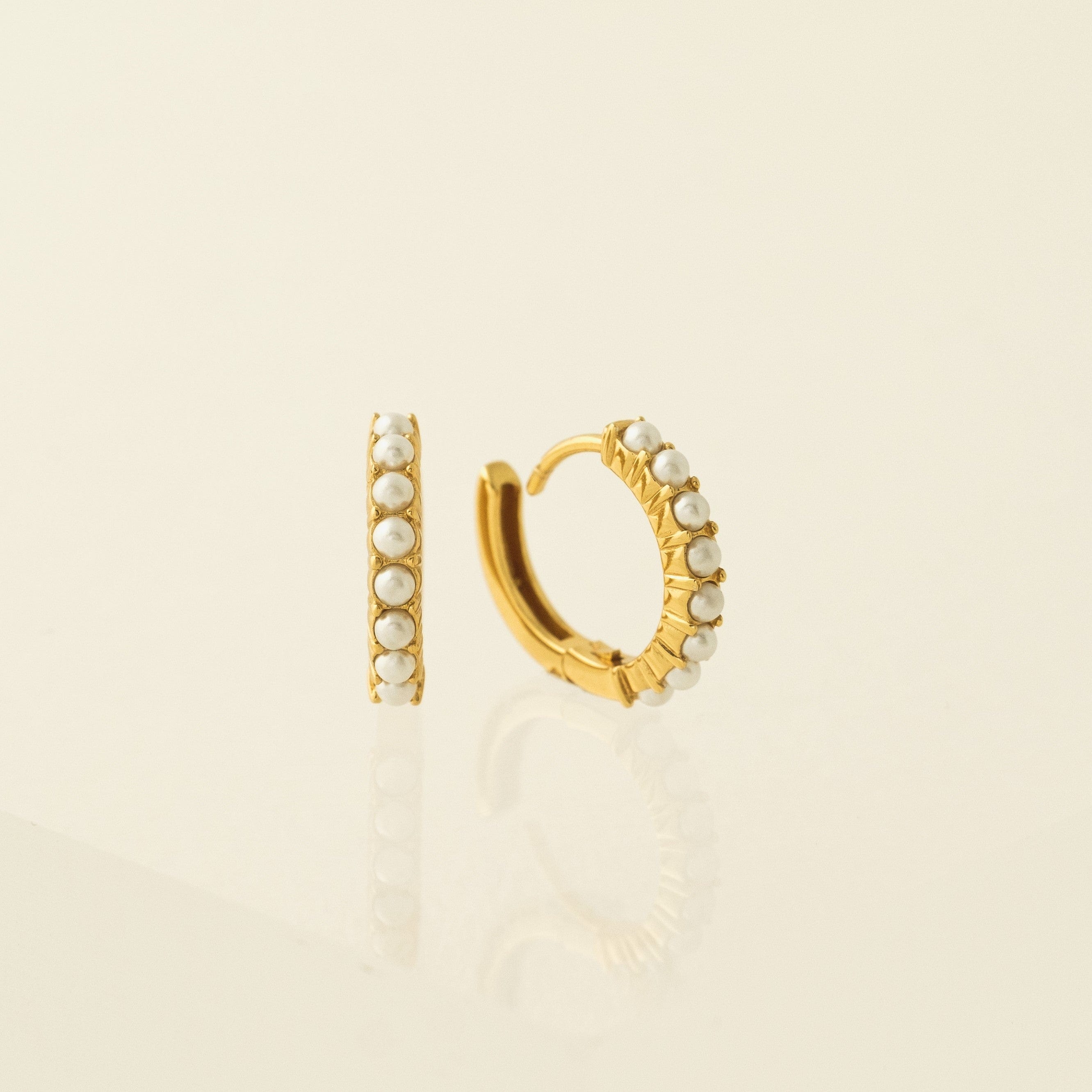 15mm Pearl Hoop Earrings for Women - Elegant & Timeless Jewelry for Everyday Wear, Parties & Special Occasions