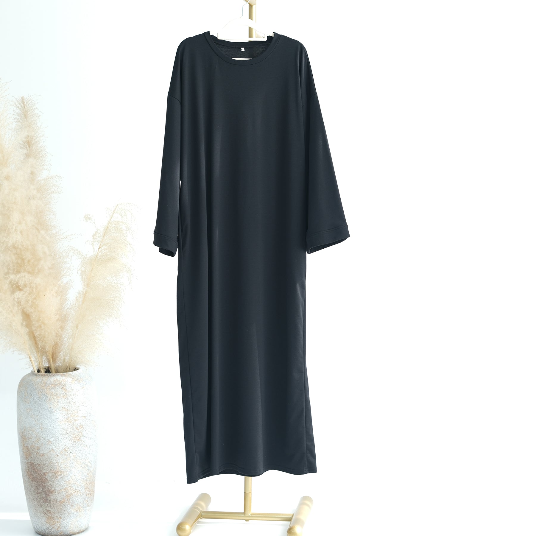 Ava Knit Maxi Dress for Women - Elegant Black Long Dress for Casual & Evening Wear | Perfect for Parties, Weddings & Summer Outfits