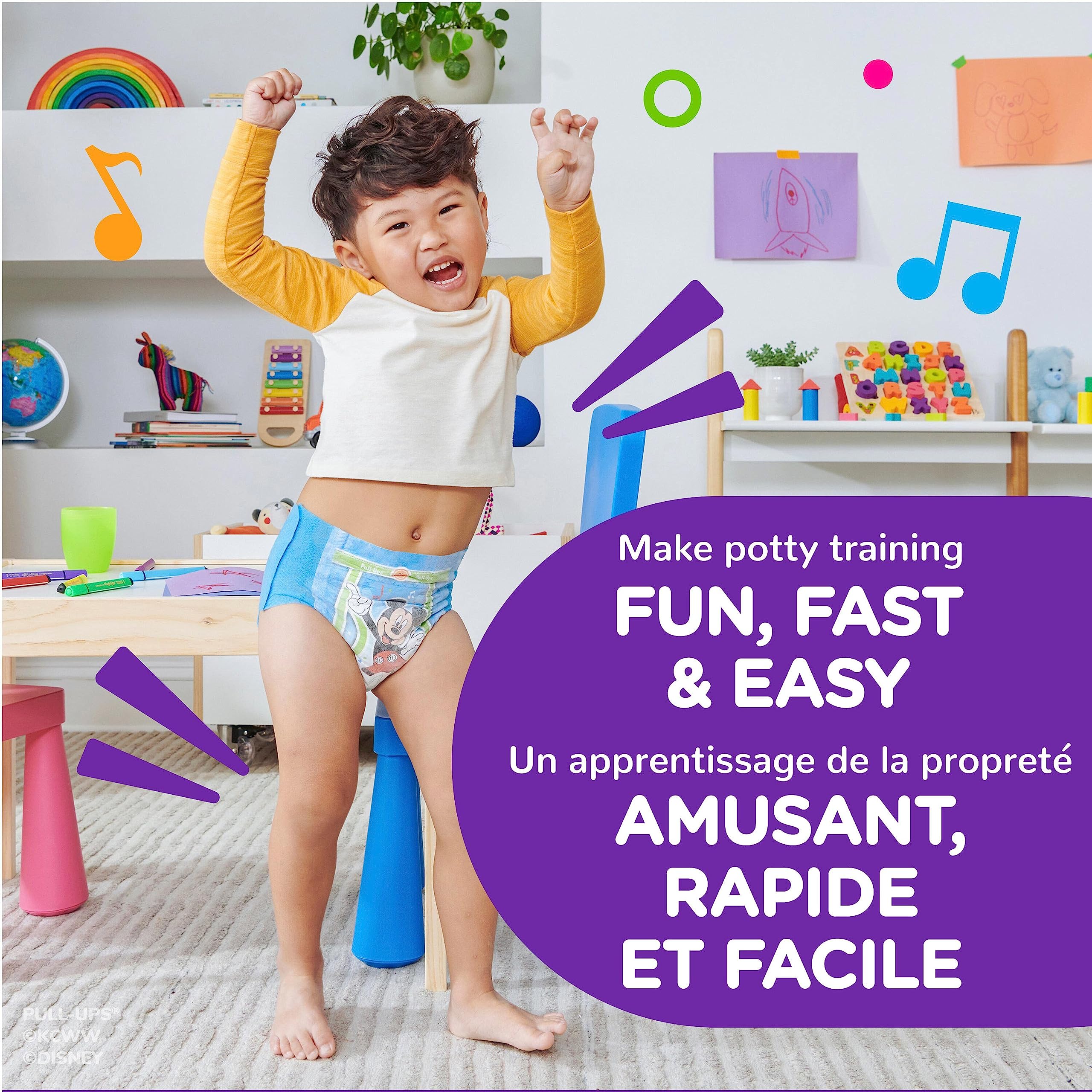 Girls Potty Training Underwear 2T-3T - Easy Open Training Pants with Learning Designs | Soft & Absorbent Pull-Ups for Toddler Toilet Training | Daycare & Home Use