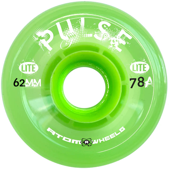 Atom Pulse Lite Wheels 78A - Pack of 4 High-Performance Skateboard Wheels for Smooth Riding on Streets & Parks