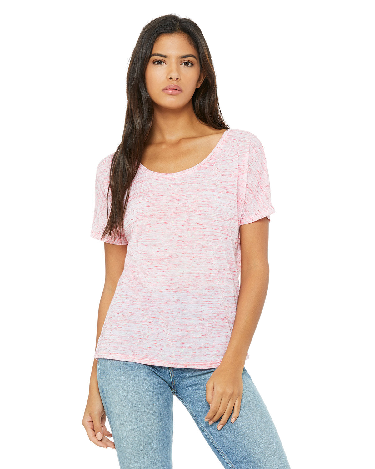 Bella + Canvas 8816 Women's Slouchy Scoop Neck T-Shirt - Soft Relaxed Fit Tee for Casual Wear, Lounge & Everyday Outfits