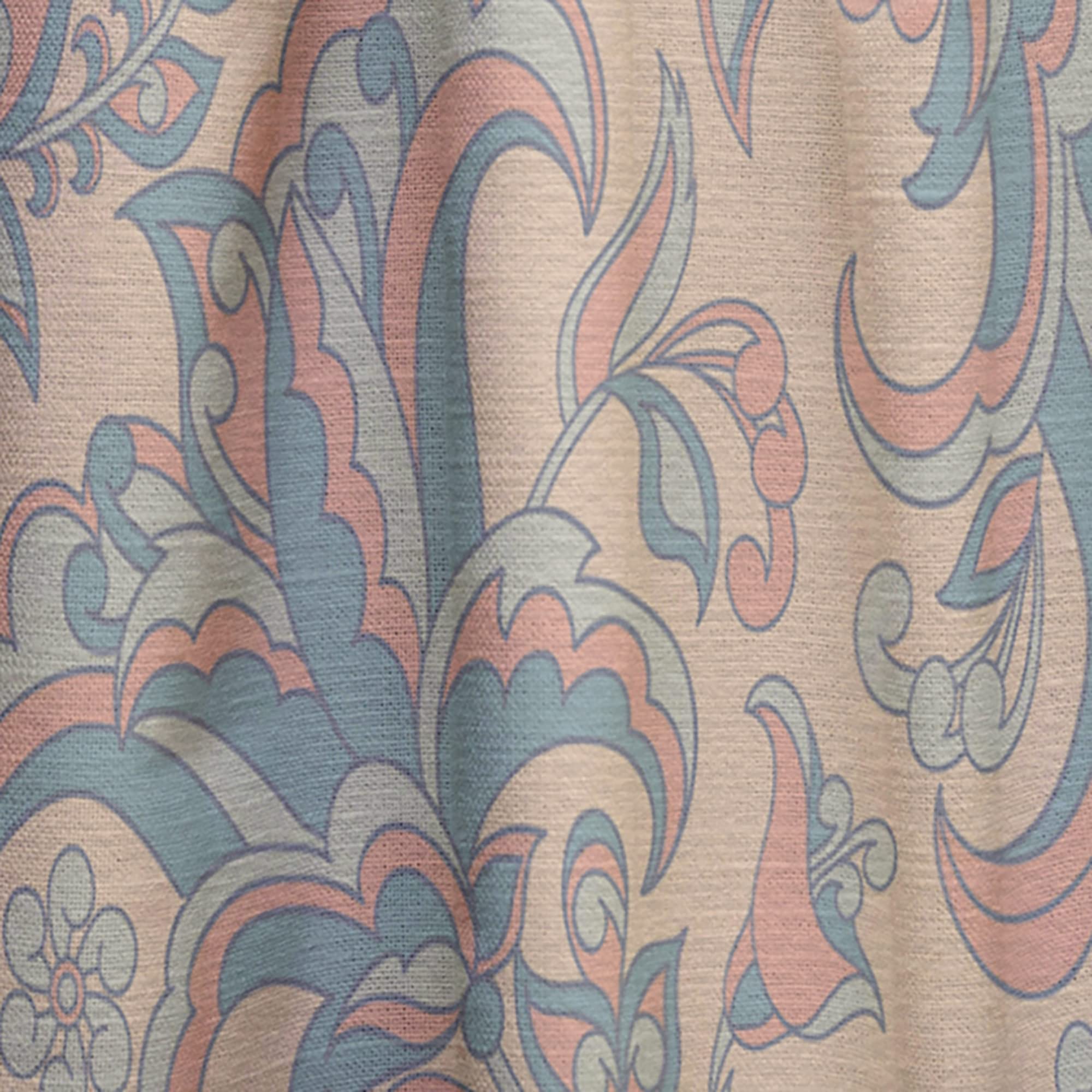 Retro Indian Floral Batik II Thermal Insulated Curtains - Single Panel 52x108 Inches - Elegant Window Treatments for Bedroom & Living Room - Perfect for Home Decor, Privacy & Light Control