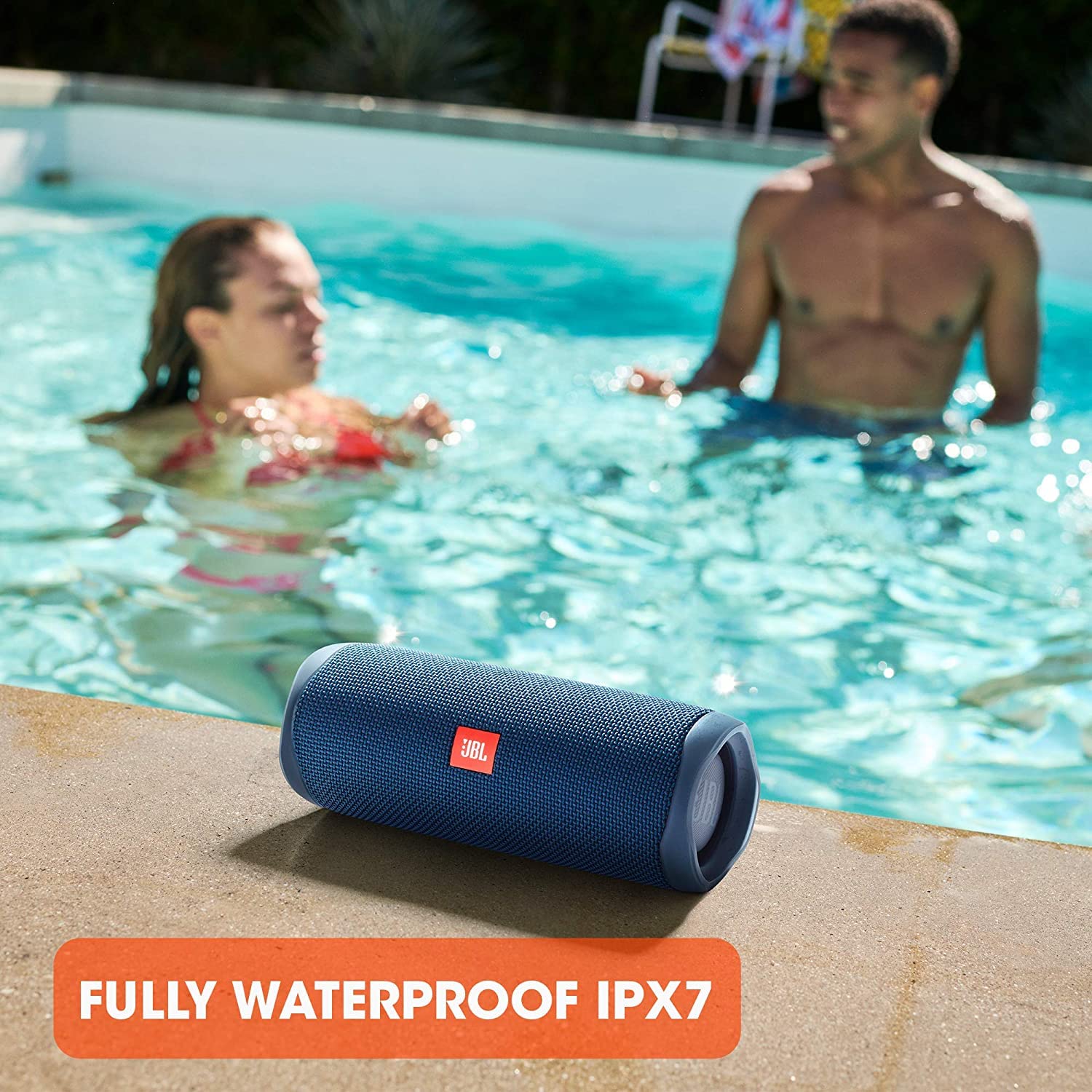 JBL Flip 5 Waterproof Portable Bluetooth Speaker - Wireless Stereo Pairing, 12 Hours Playtime, IPX7 Rating - Perfect for Travel, Beach, Pool Parties & Home Use - Includes Microfiber Cleaning Cloth - Gray Stone