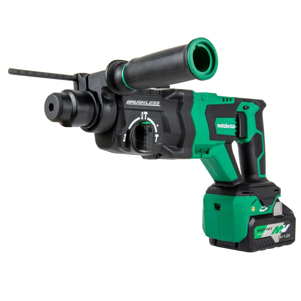 Metabo HPT 36V MultiVolt™ Cordless Rotary Hammer Drill - SDS PLUS, 1-1/8-Inch Capacity, D-Handle Design with Reactive Force Control (Tool Only, No Battery Included) - Perfect for Concrete Drilling, Demolition & Heavy-Duty Construction Projects