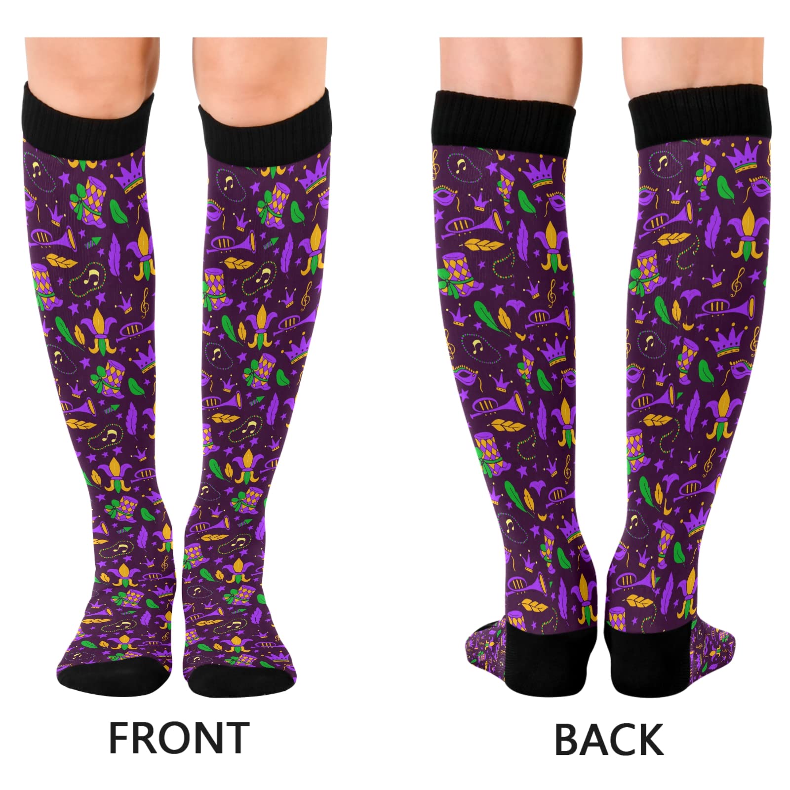 Fisyme Compression Socks for Women & Men - Warm, Comfortable Athletic Crew Socks for Running, Hiking, Cycling - Perfect for Workouts, Sports & Outdoor Activities