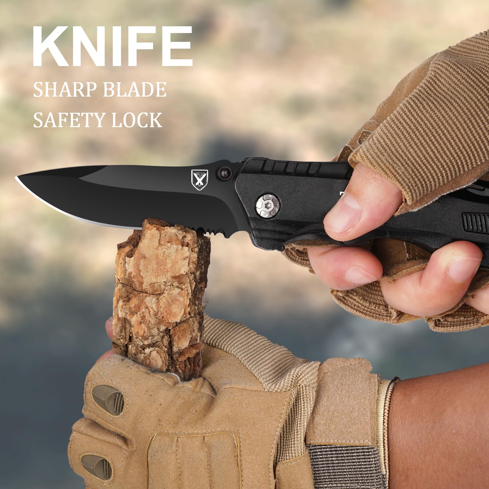 Best Pocket Knife Multitool for Men - Cool Folding Knife Gift for Dad, Husband & Outdoor Enthusiasts | Perfect for Camping, Hiking, Fishing & Survival Gear