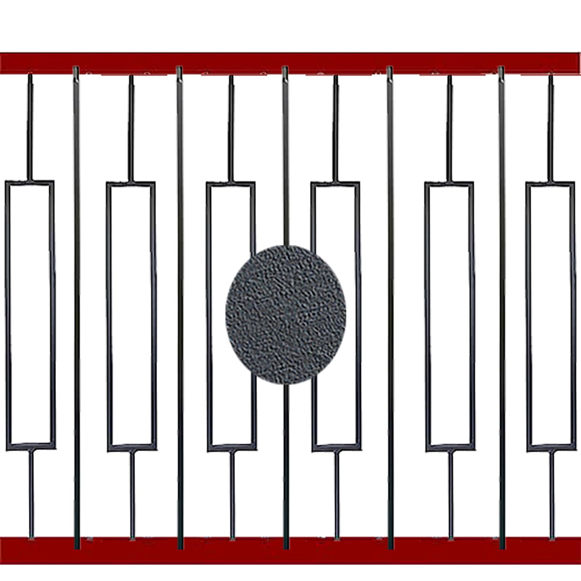 Square Wrought Iron Plain Balusters - Hollow Iron Spindles for Indoor Stair Railings (Satin Black, Pack of 10, 1/2
