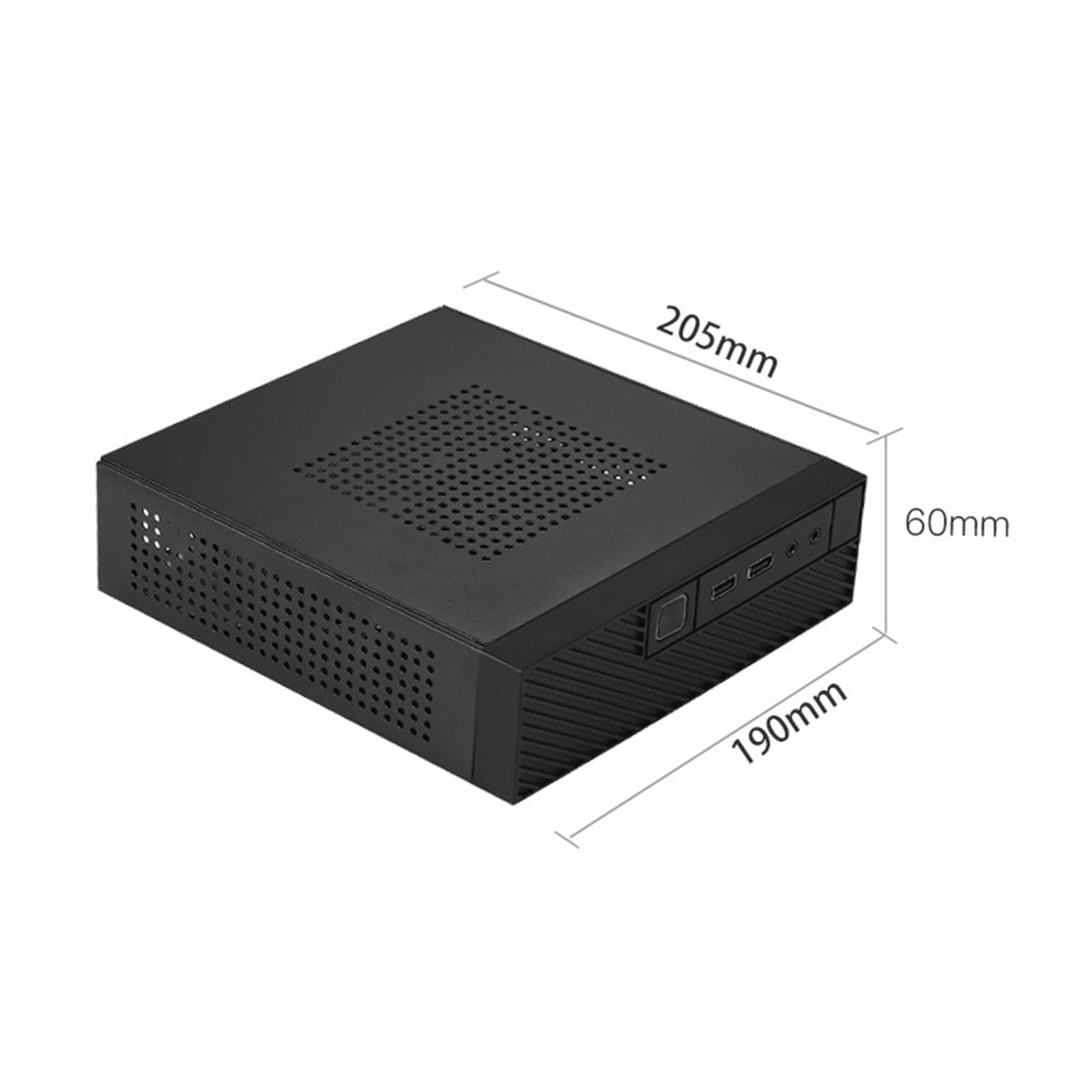 Ronyme ITX Computer Case - Compact Mini PC Chassis for Workplace | USB 2.0 | Supports Mini-ITX Motherboard | Space-Saving Desktop Case for Office, Home & Gaming Setup
