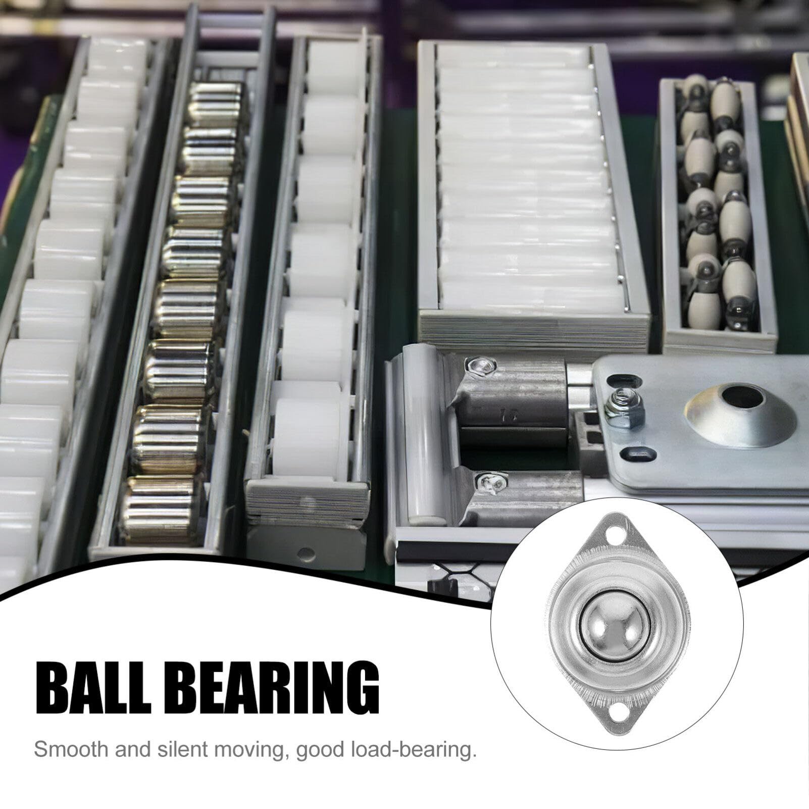 Totority 100Pcs Universal Ball Transfer Units - Heavy Duty Roller Ball Casters for Conveyor Systems, Furniture & Industrial Applications - Smooth 360° Rotation for Material Handling & Workstations