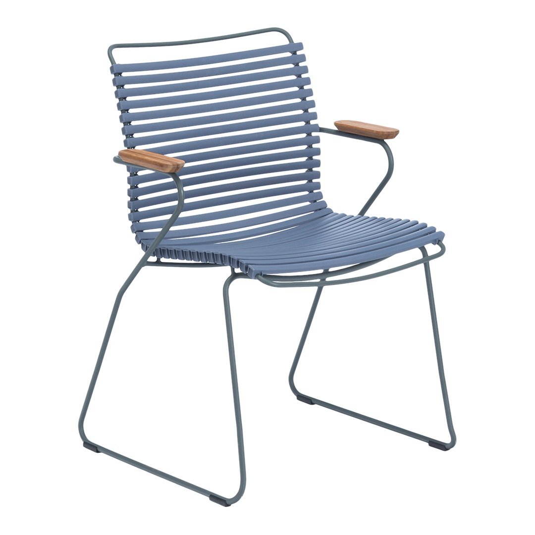 Click Outdoor Dining Chair with Armrests - Patio, Garden, Poolside & Backyard Seating Furniture for Relaxing and Entertaining