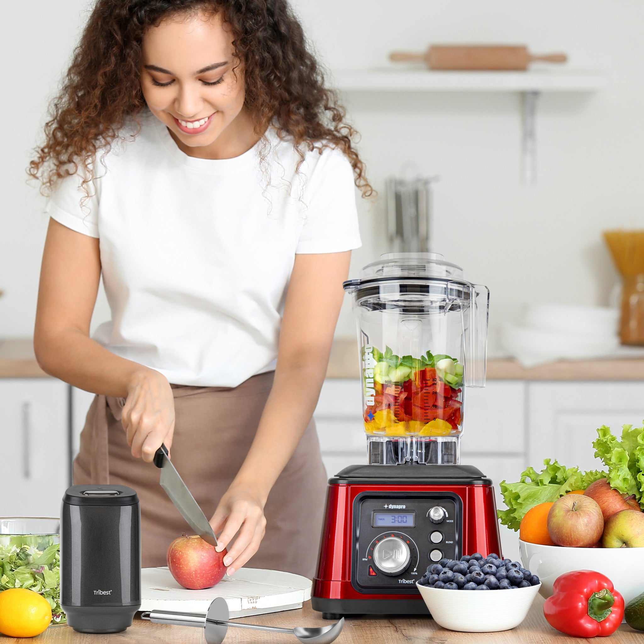 Dynapro® Commercial High Speed Vacuum Blender - Professional 1500W Heavy Duty Blender for Smoothies, Juices & Food Prep - Perfect for Restaurants, Cafes & Commercial Kitchens