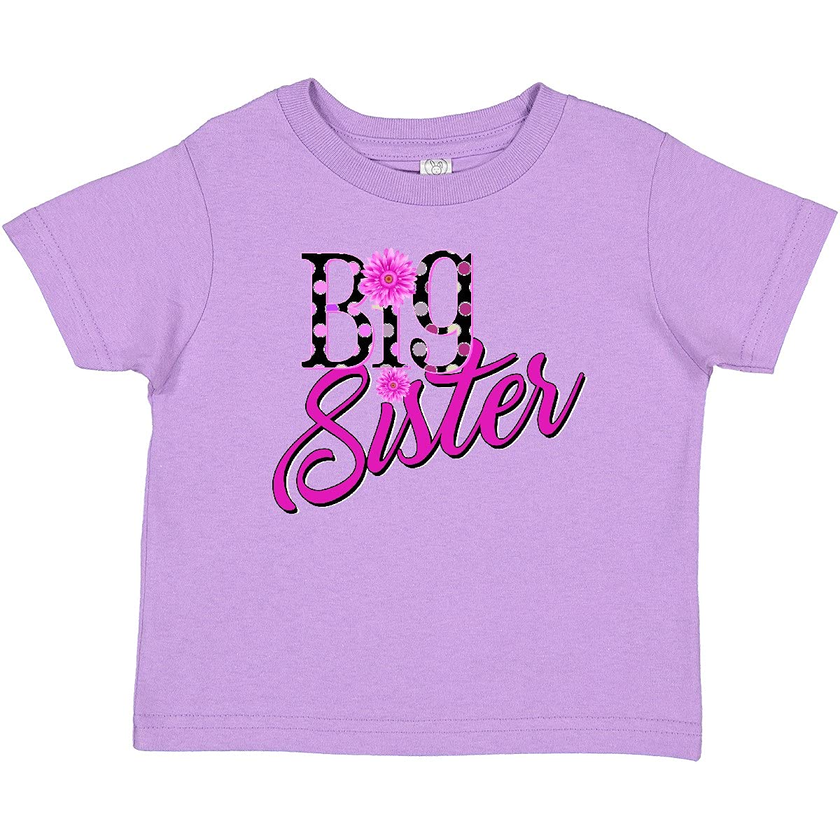 Inktastic Big Sister with Polka Dots Baby T-Shirt - Cute Matching Sibling Outfit for Newborns & Toddlers - Perfect for Family Photos, Birth Announcements & Special Occasions