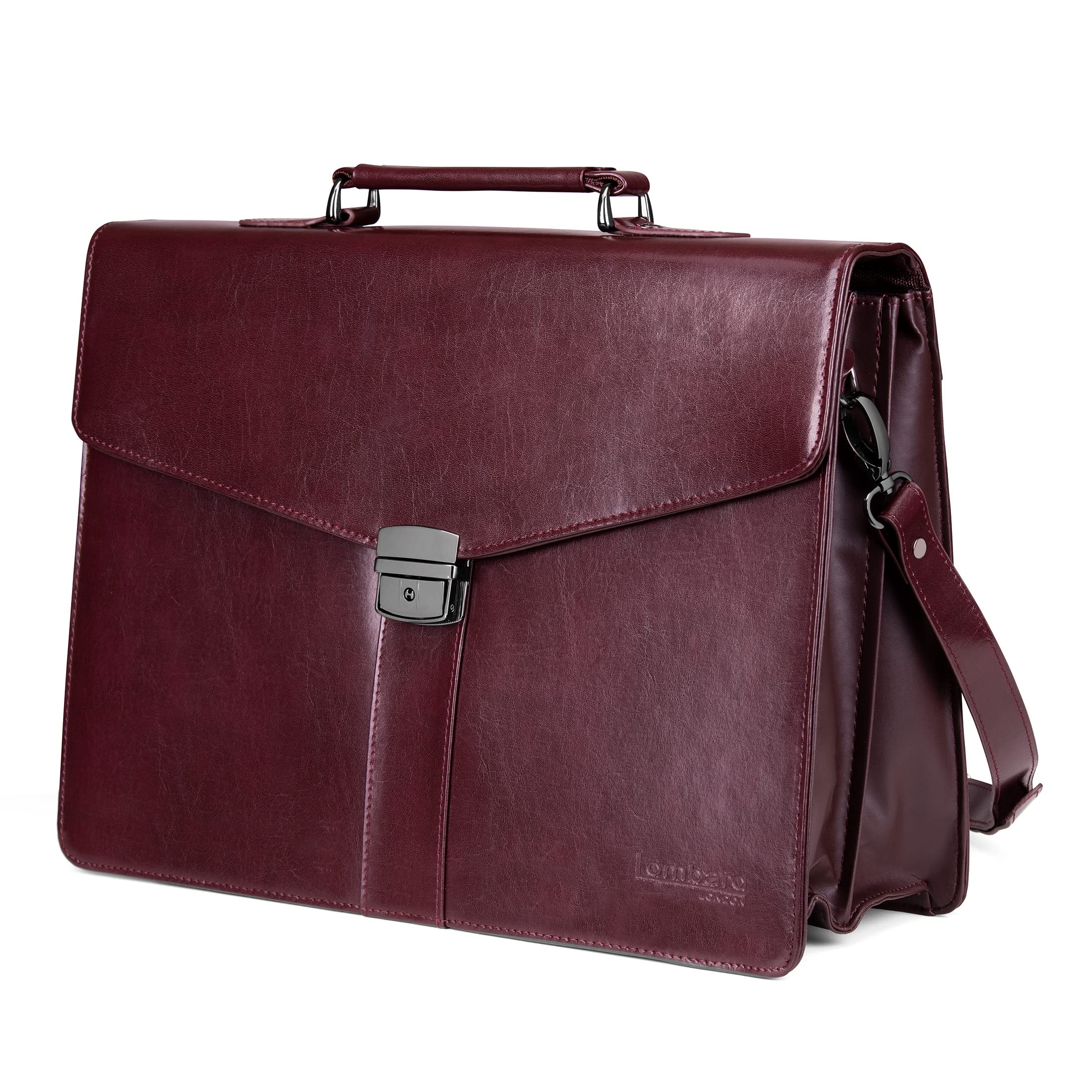 Premium Tassia Bonded Leather Business Briefcase for Men & Women - 15.4 Inch Laptop Compartment, Professional Work Bag for Office, Travel & Business Meetings