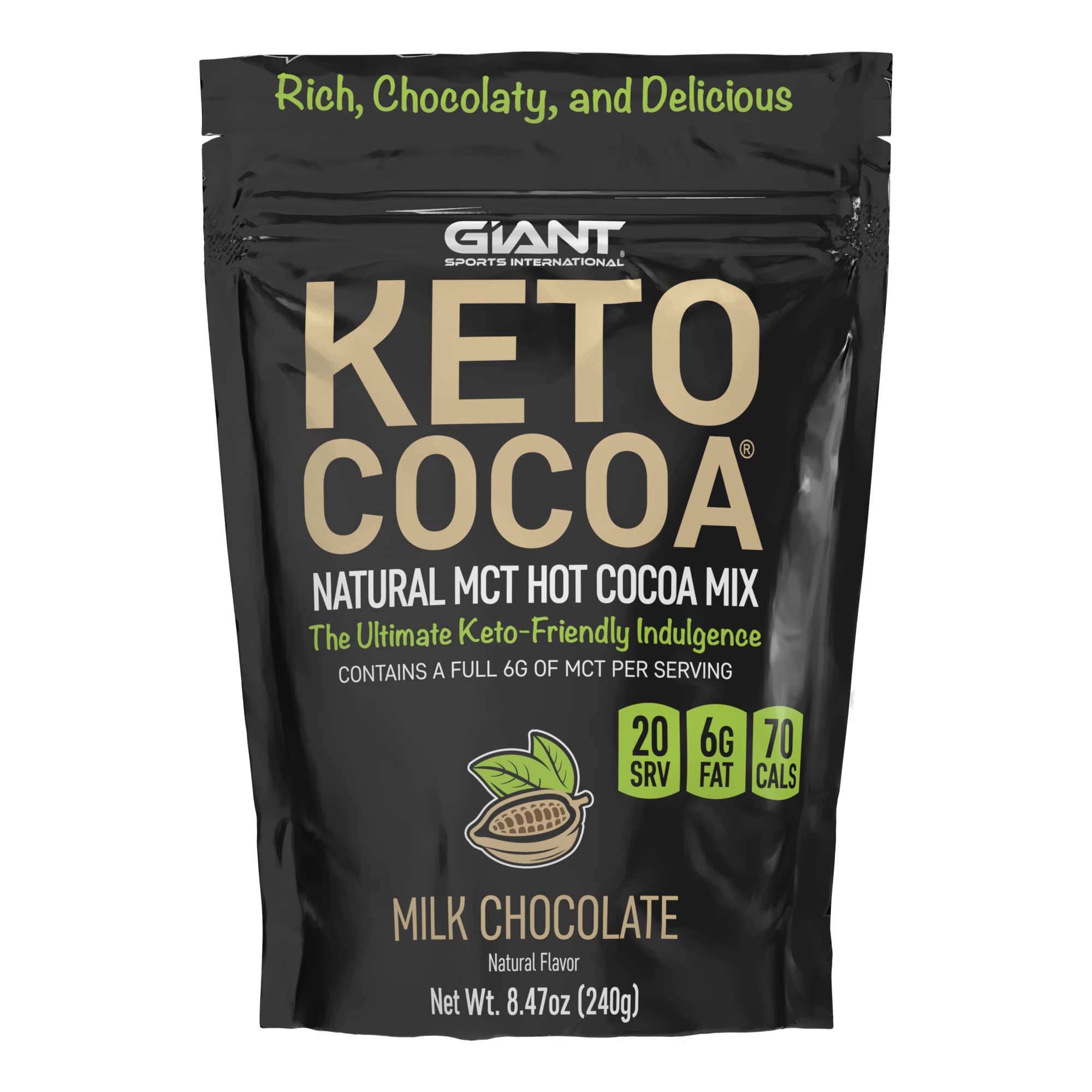 Giant Sports Keto Cocoa Collagen Peptide MCT Powder & Protein Bundle - Low Carb High Protein Supplement for Weight Loss & Muscle Recovery - Perfect for Keto Diet, Post-Workout & Healthy Lifestyle