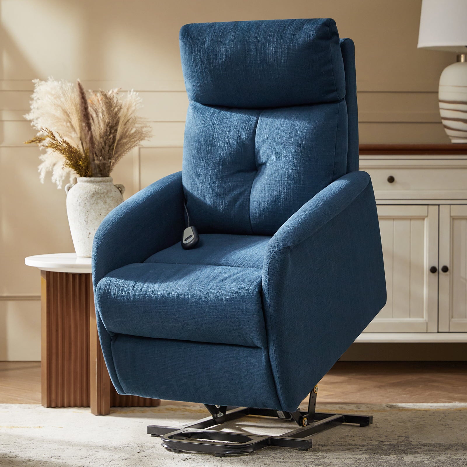 Serena Power Recliner Chair with Massage & Heat - Electric Lift Recliner Sofa for Living Room, Elderly & Home Theater Comfort (Brown) - Perfect for Relaxation, Movie Nights & Pain Relief