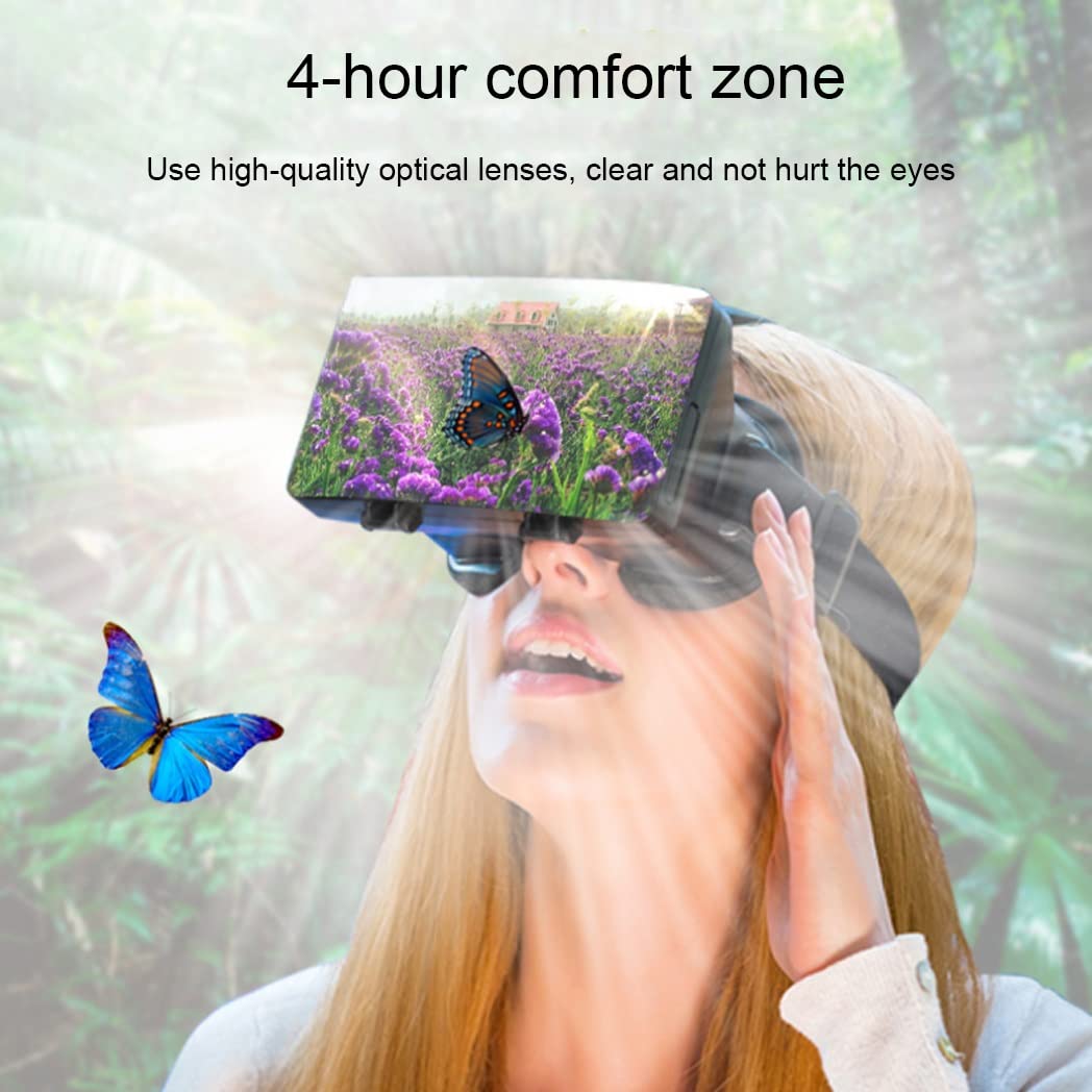 Lunette 3D VR Headset, Bluetooth Virtual Reality Goggles for iPhone 13 Pro Max/13 Pro/13/12/11 & Samsung Galaxy S21/Huawei/Xiaomi - Immersive Gaming & 360° Video Experience (Color: F, Size: iOS)