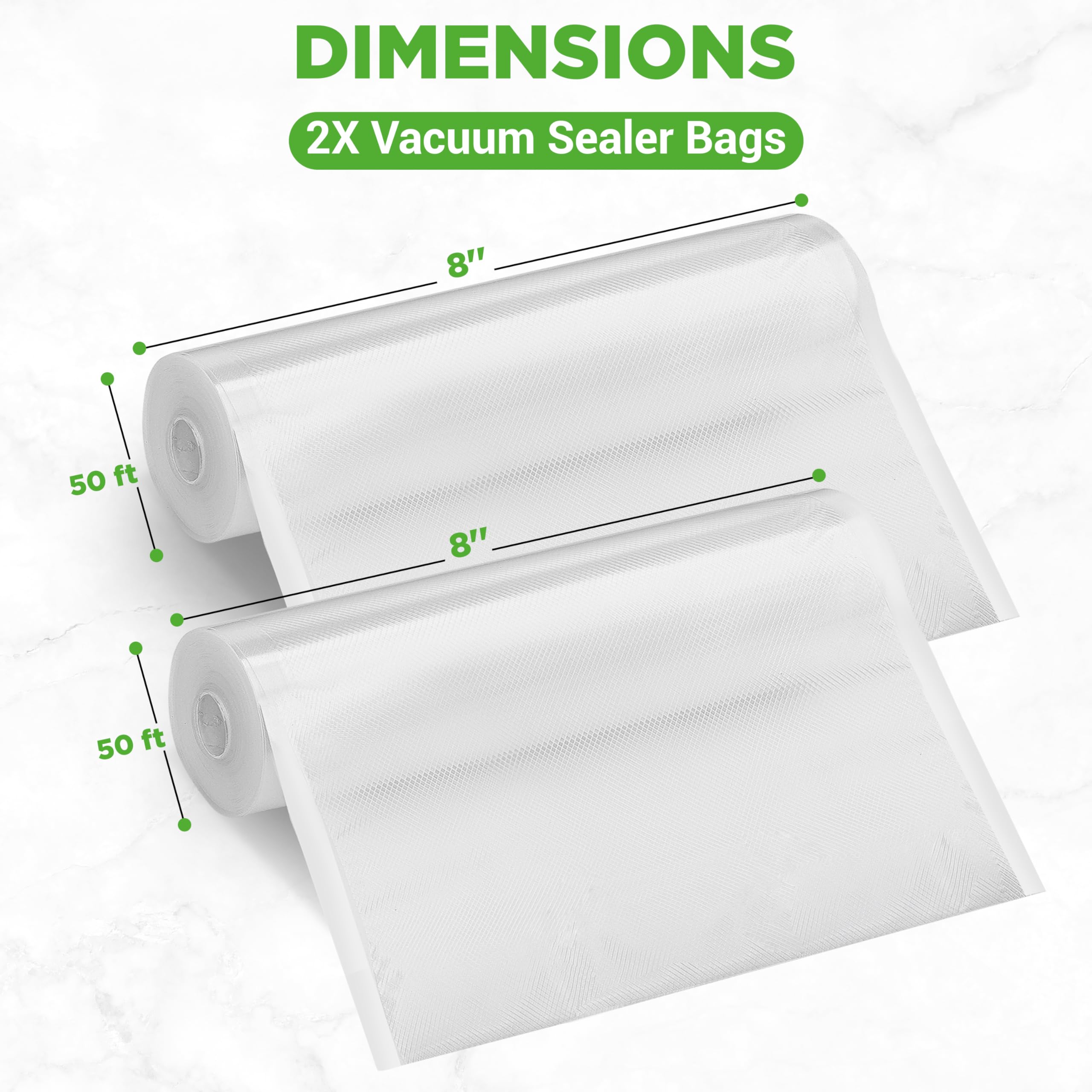 NutriChef Vacuum Sealer Bags 8