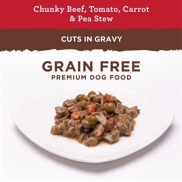 Nutro Beef, Tomato, Carrot & Pea Hearty Stew Adult Canned Dog Food - 12.5oz Can, Grain Free Wet Dog Food for Adult Dogs - Perfect for Mealtime, Training Treats & Senior Dog Nutrition