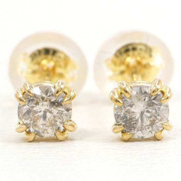 18K Yellow Gold Diamond Stud Earrings for Women - Elegant & Timeless Jewelry Gift for Anniversary, Birthday, or Special Occasion