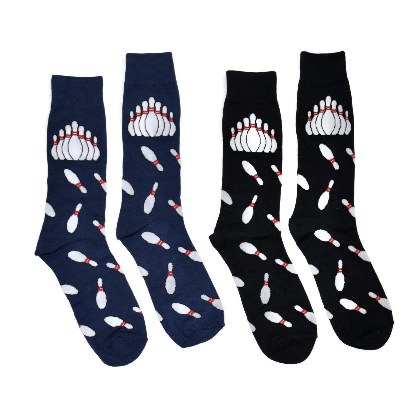 Stylish Men's Bowling Crew Socks - Novelty Funny Gift for Bowlers - Perfect for Bowling Leagues, Casual Wear & Sports Enthusiasts