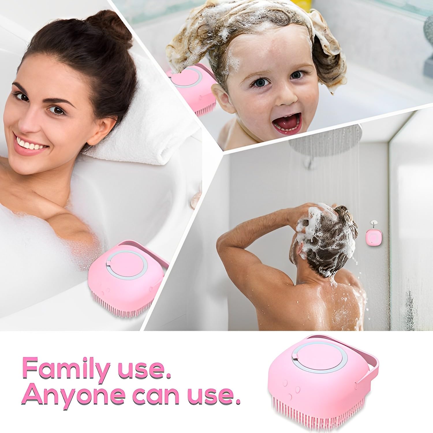 TLISMI 2-in-1 Silicone Bath Brush with Soap Dispenser - Exfoliating & Massaging for Men & Women - Perfect for Shower & Spa