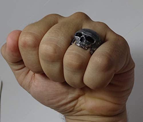 Handmade 925 Sterling Silver Skull Biker Jewelry - Gothic Punk Necklace for Men & Women - Perfect for Motorcycle Enthusiasts & Edgy Fashion