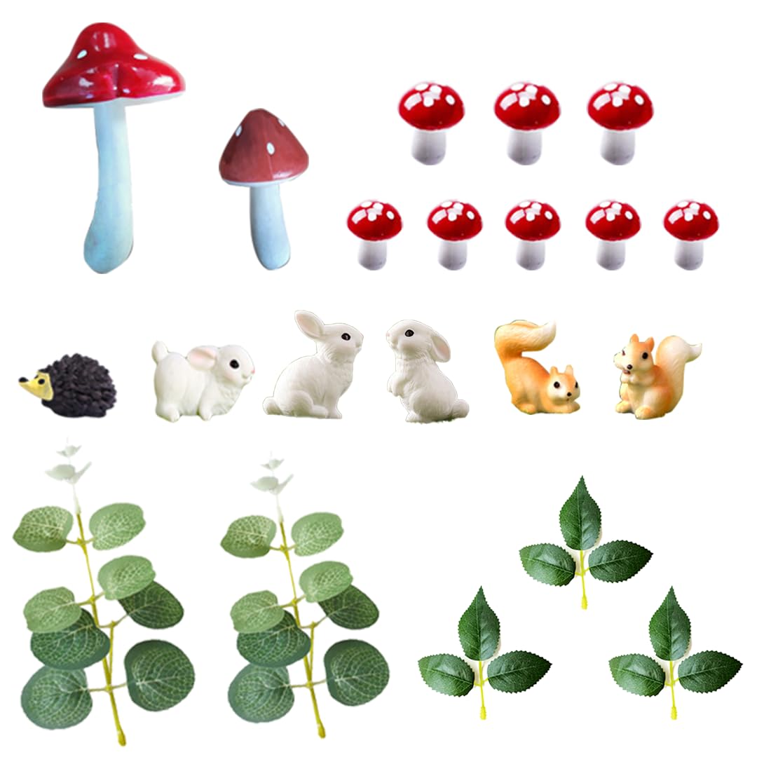 Woodland Animal Cake Toppers - Forest Mushroom Decor for Baby Shower, Birthday & Woodland Theme Party | Perfect for Baby's 1st Birthday, Gender Reveal & Nursery Decorations