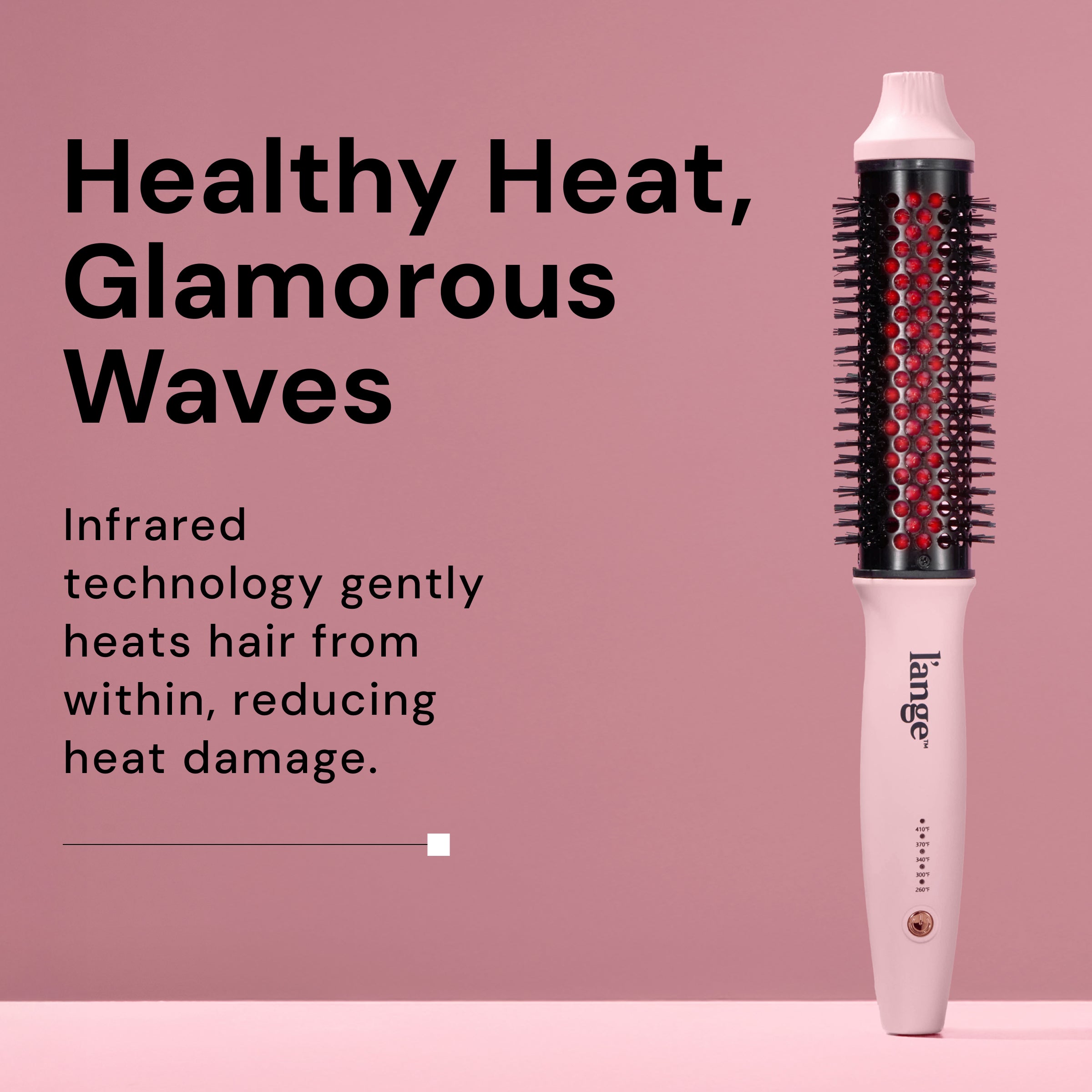 GlamWave Thermal Ionic Hair Brush for Smooth & Shiny Hair - Perfect for Styling, Frizz Control & Salon-Like Blowouts at Home