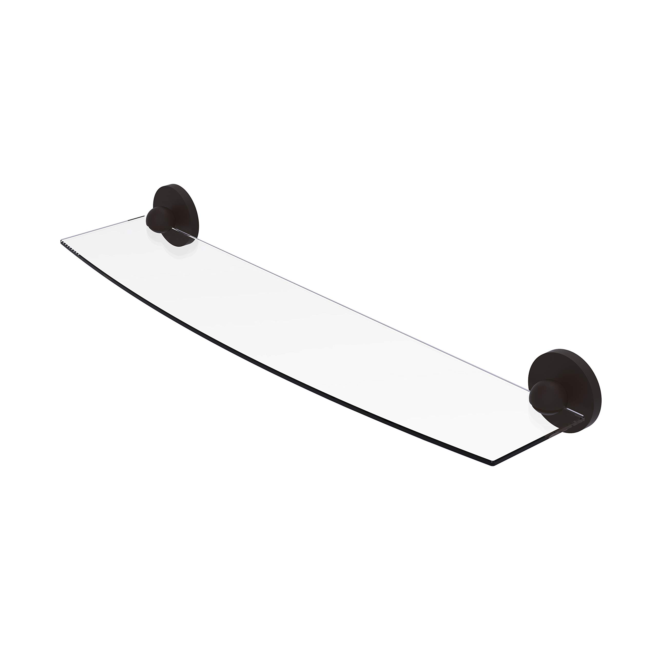 Allied Brass 1033/24 Skyline Collection 24 Inch Glass Shelf in Oil Rubbed Bronze - Perfect for Bathroom, Kitchen, and Living Room Storage & Display