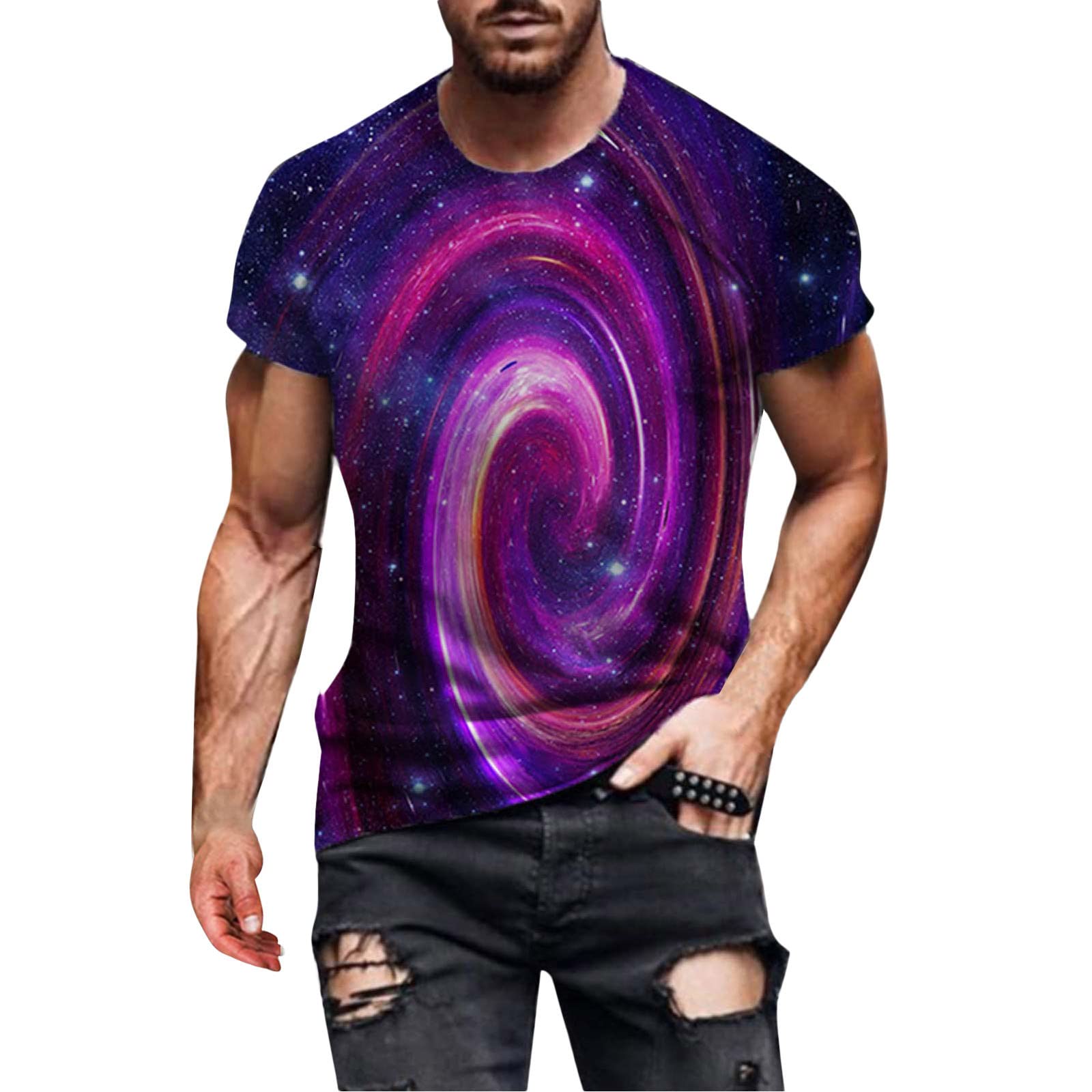 Men's Cotton Crew Neck T-Shirt - Solid Color Casual Tee for Men & Women | Hip Hop Style, Comfortable & Breathable | Perfect for Streetwear, Daily Wear & Gym Workouts