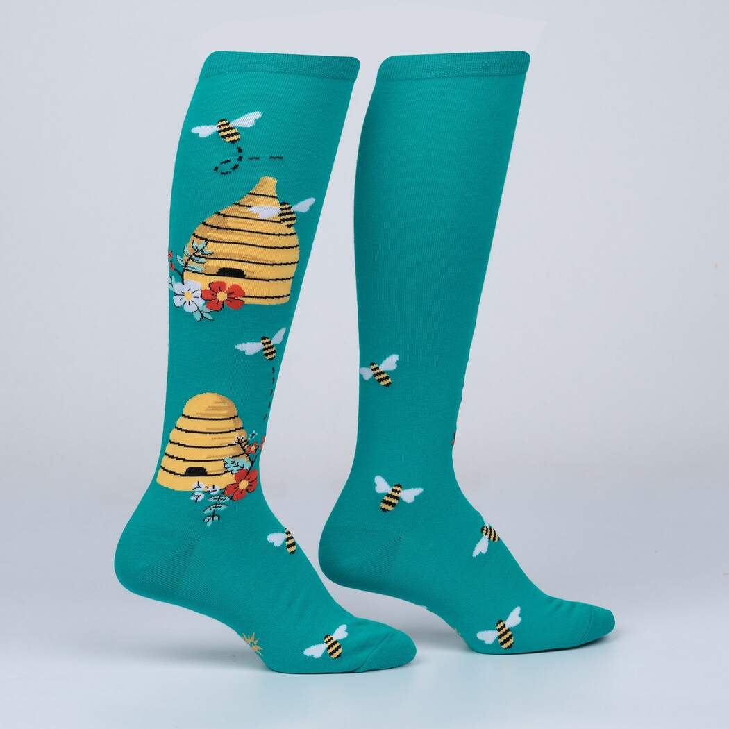 Knee High Socks for Women - Fun & Comfortable Cotton Crew Socks - Perfect for Home, Office & Casual Wear
