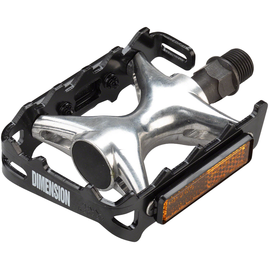 Dimension Mountain Bike Pedals - Black/Silver - High Performance MTB Pedals for Trail Riding & Cycling - Ideal for Mountain Biking, Commuting & Outdoor Adventures