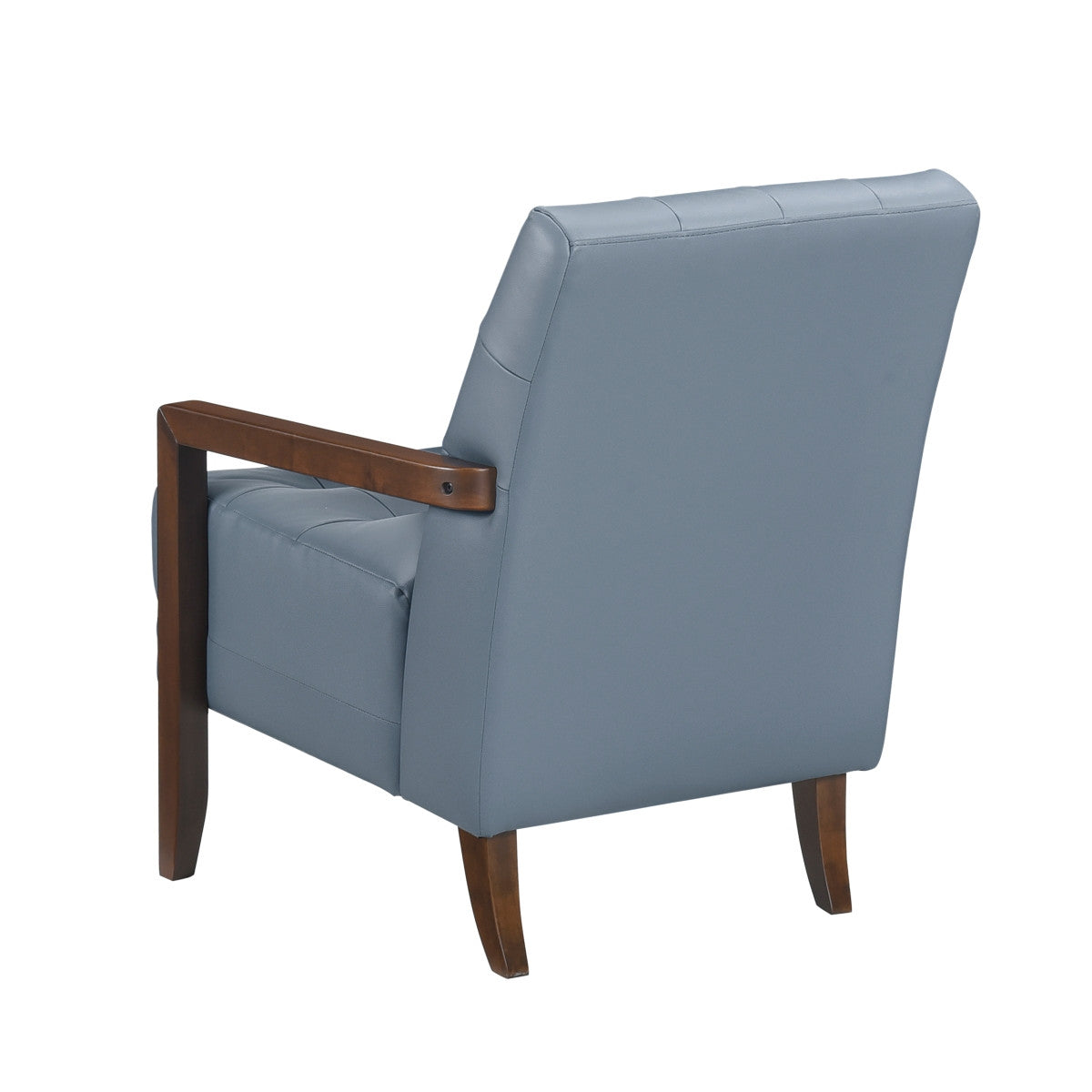 Archam Accent Chair - Modern Blue Upholstered Lounge Chair for Living Room, Bedroom & Office | Comfortable Reading Chair with Sturdy Wooden Legs