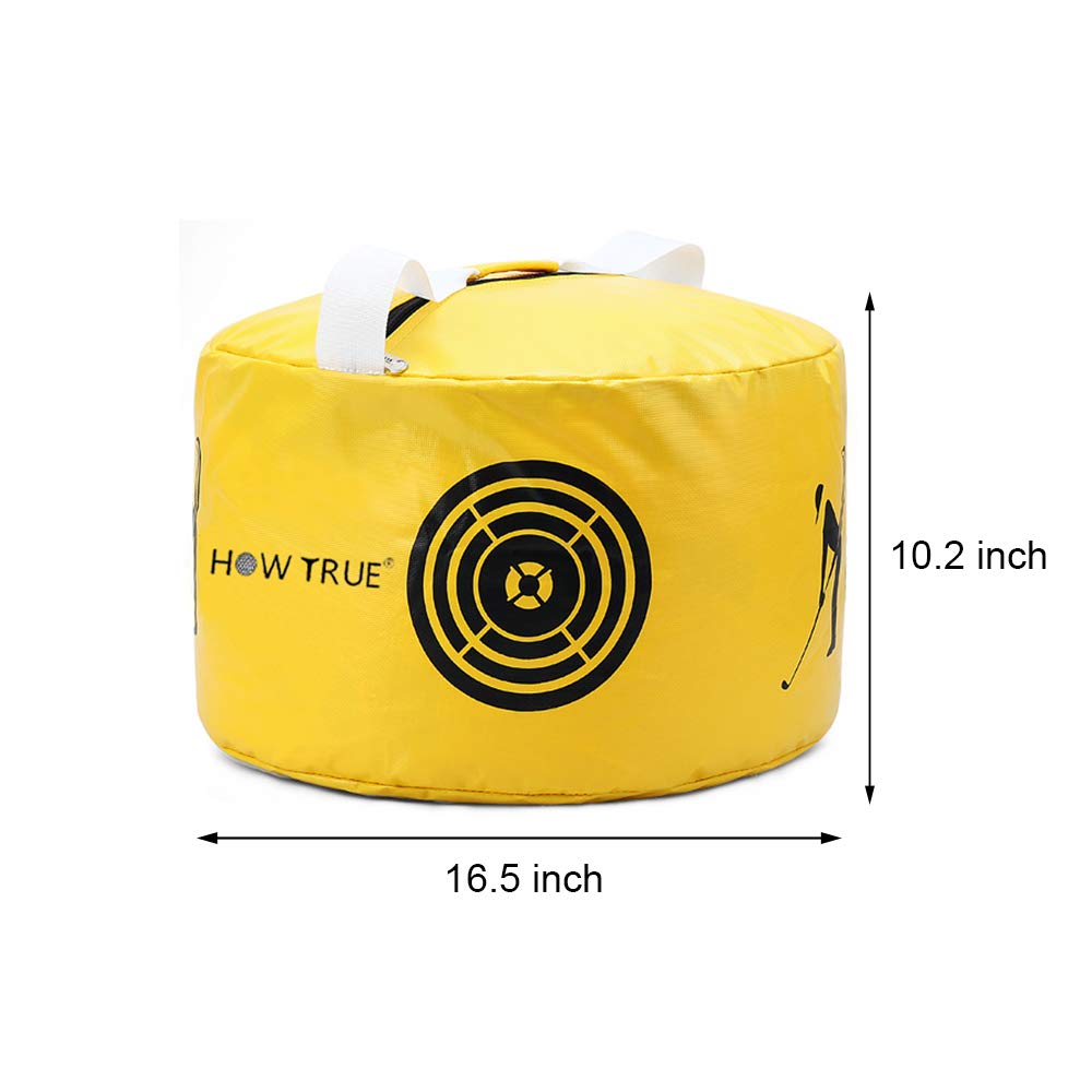 HOW TRUE Golf Smash Bag Swing Trainer - Portable Impact Practice Aid for Golfers | Improve Driving Range & Backyard Training | Perfect for Indoor/Outdoor Use