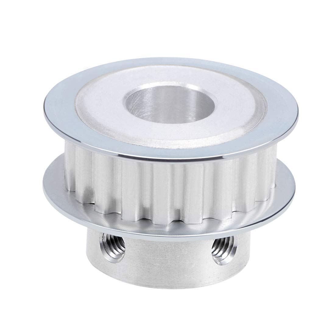 uxcell Aluminum XL 20 Teeth 12mm Bore Timing Belt Pulley Flange Synchronous Wheel for 10mm Belt - Compatible with 3D Printers, CNC Machines & Industrial Equipment