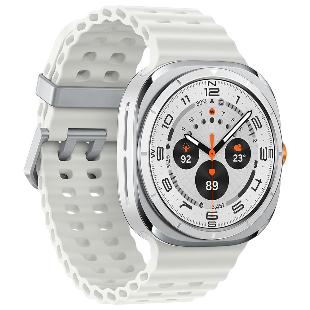 SAMSUNG Galaxy Watch Ultra 47mm LTE Smartwatch - Titanium White (Renewed) | AI Fitness Tracker with Heart Rate Monitor, Sleep Tracking, GPS, Energy Score & Wellness Tips | Perfect for Workouts, Running, Swimming & Daily Health Monitoring