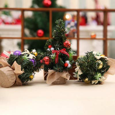 Mini Christmas Tree Decor - 20cm Small Tabletop Christmas Tree for Holiday Home Decor, Office, and Party Decorations