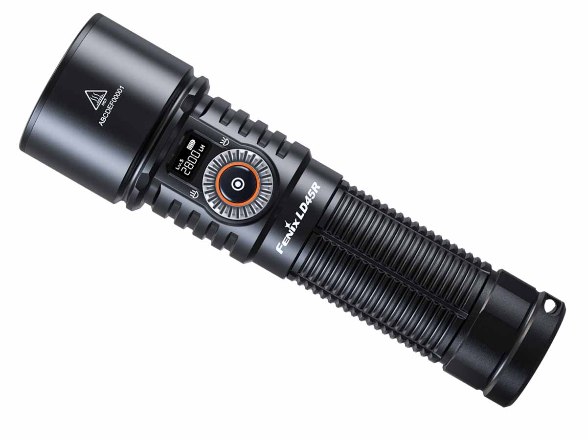 Fenix LD45R Rechargeable Flashlight - 3000 Lumens, Adjustable Beam, IP68 Waterproof - Perfect for Camping, Hiking, and Emergency Use