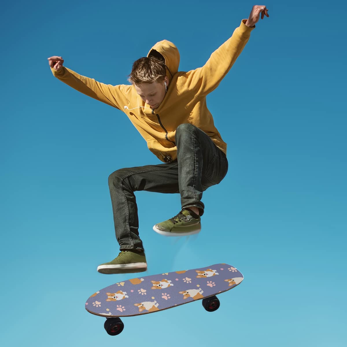 Cute Corgi Pattern Longboard Grip Tape 44