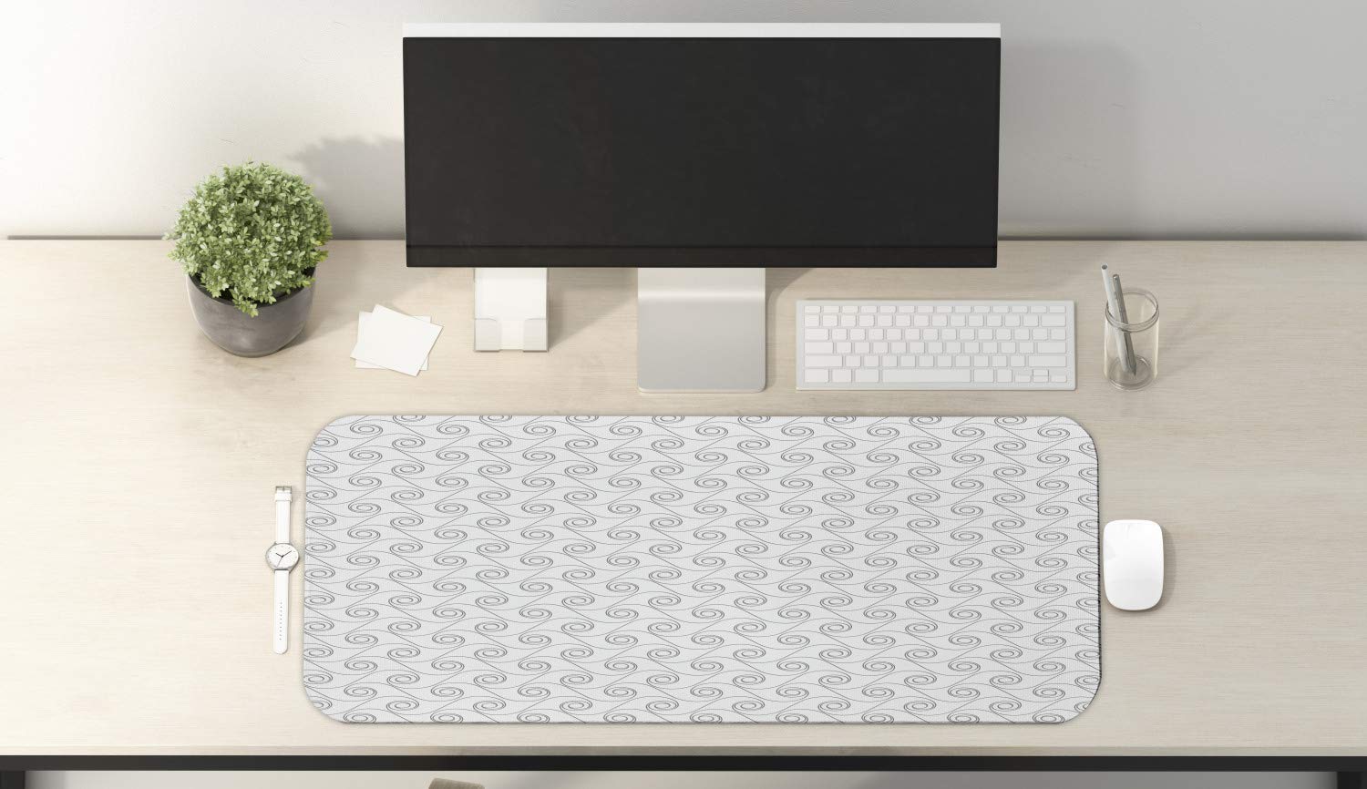 Ambesonne Geometric Gaming Mouse Pad - Non-Slip Rubber Base, Large 31